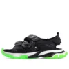 Track-Sandalen “Clear Sole Black Green White” 655954W2CC41038