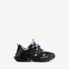 Track-shirt-Sneaker voor heren in zwart/blauw
