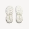 Track-sneaker met strik voor dames in wit/roze