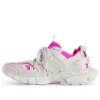 Track Sock Sneakers “Wit en neonroze gebreid en nylon” 736328W3SKC9055