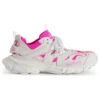 Track Sock Sneakers “Wit en neonroze gebreid en nylon” 736328W3SKC9055