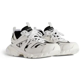 Track Sock Sneakers “Wit en zwart, gebreid en nylon” 736330W3SKC9010
