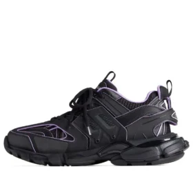 Track Sock Sneakers “Zwart en lichtpaars breiwerk en nylon” 736328W3SKC1058