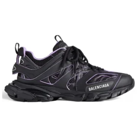 Track Sock Sneakers “Zwart en lichtpaars breiwerk en nylon” 736328W3SKC1058
