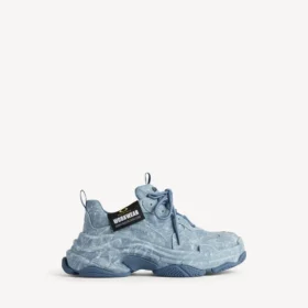 Triple S canvas sneaker voor heren in blauw