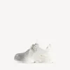 Triple S Glitter Spray-Sneaker voor dames in wit/zilver