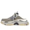 Triple S-muiltjes “Grijsblauw met dubbel schuim en mesh” 755687W3SM11259