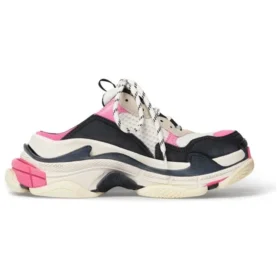 Triple S-muiltjes “Wit, roze en zwart, dubbel schuim en mesh” 755686W3SM15671
