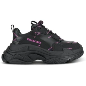 Triple S-Sneaker “All Over Logo – Black Pink” 524039W2FA11050