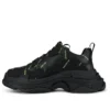 Triple S-Sneaker “Allover Logo – Zwart Fluo Geel” 536737W2FA11070