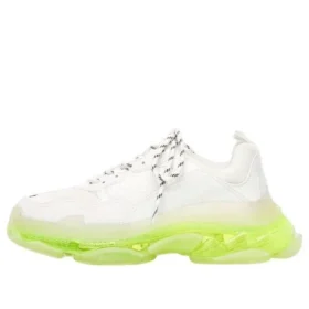 Triple S-Sneaker “Clear Sole – White Fluo Yellow” 544351W2FR19073