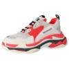 Triple S-Sneaker “Grey Red” 536737W09OH6495