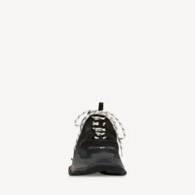 Triple S-Sneaker voor dames met doorzichtige zool in zwart