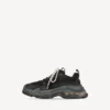 Triple S-Sneaker voor dames met doorzichtige zool in zwart