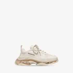 Triple S-Sneaker voor heren met doorzichtige zool  in wit