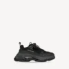 Triple S-Sneaker voor heren met doorzichtige zool in zwart