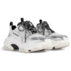 Triple S-Sneakers “Zwart Wit Zilver Dubbel schuim en mesh” 524039W2FWM8191