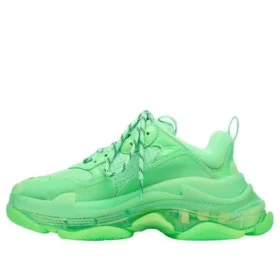 Triple S-sportschoen met doorzichtige zool “Neon Green” 544351W2CF13801