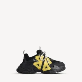 Triple S Tape Type Sneaker voor dames in zwart/geel