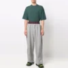 Trompe L’oeil-joggingbroek met dubbele tailleband “Rood Grijs” 662627TKM366100