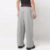 Trompe L’oeil-joggingbroek met dubbele tailleband “Rood Grijs” 662627TKM366100