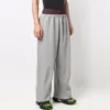 Trompe L’oeil-joggingbroek met dubbele tailleband “Rood Grijs” 662627TKM366100