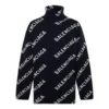 Trui met col en all-over logo “Black White” 621018T15674177