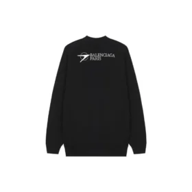Trui met geborduurd logo, medium pasvorm “Zwart” 652981TKV871070