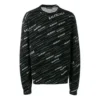 Trui met jacquardlogo en ronde hals “Black” 555381T15241070