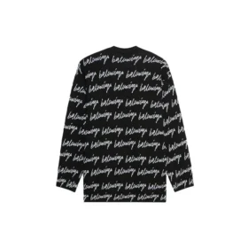 Trui met logo over het hele oppervlak “Black” 625984T31841070