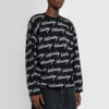 Trui met logo over het hele oppervlak “Black” 625984T31841070