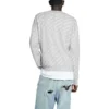 Trui met logo over het hele oppervlak en ronde hals “Light Grey White” 702952T32331461
