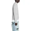 Trui met logo over het hele oppervlak en ronde hals “Light Grey White” 702952T32331461