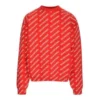 Trui met logo over het hele oppervlak en ronde hals “Red White” 702952T32336090