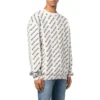 Trui met logo over het hele oppervlak en ronde hals “White Black” 702952T32339054