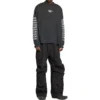 Trui met ronde hals en geborduurde BB op de mouw “Washed Black White” 699191TMVG79034