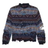 Trui van wolmix met vervaagde Fair Isle-print “Blue” 662518T16028088