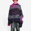Trui van wolmix met vervaagde Fair Isle-print “Blue” 662518T16028088