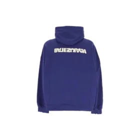 Turn-hoodie met wijde pasvorm “Blauw” 674986TNVB64388
