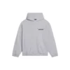 Turn-hoodie met wijde pasvorm “Heather Grey Black” 674986TLVB41167
