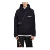 Turn-hoodie met wijde pasvorm “Zwart” 674986TLVB49034