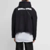 Turn-hoodie met wijde pasvorm “Zwart” 674986TLVB49034