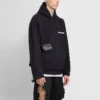 Turn-hoodie met wijde pasvorm “Zwart” 674986TLVB49034