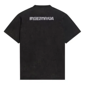Turn Slit T-shirt “Washed Black” 675016TLVB39034