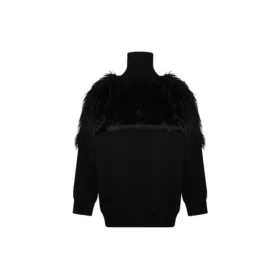 Turtleneck-trui met rits en LGBTQ-vlag “Black” 543766T17621069