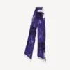 Twilly-sjaal voor dames met penseelprint in blauw
