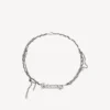 Typo destroyed-ketting in antiek zilver