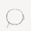 Typo destroyed-ketting in antiek zilver