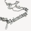 Typo destroyed-ketting in antiek zilver