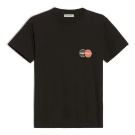 Uniform met logo-opdruk, retro, small, slim fit, korte mouw, zwart 612964TIV791000